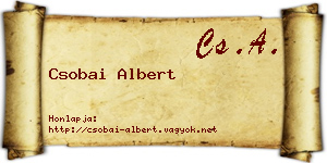 Csobai Albert névjegykártya